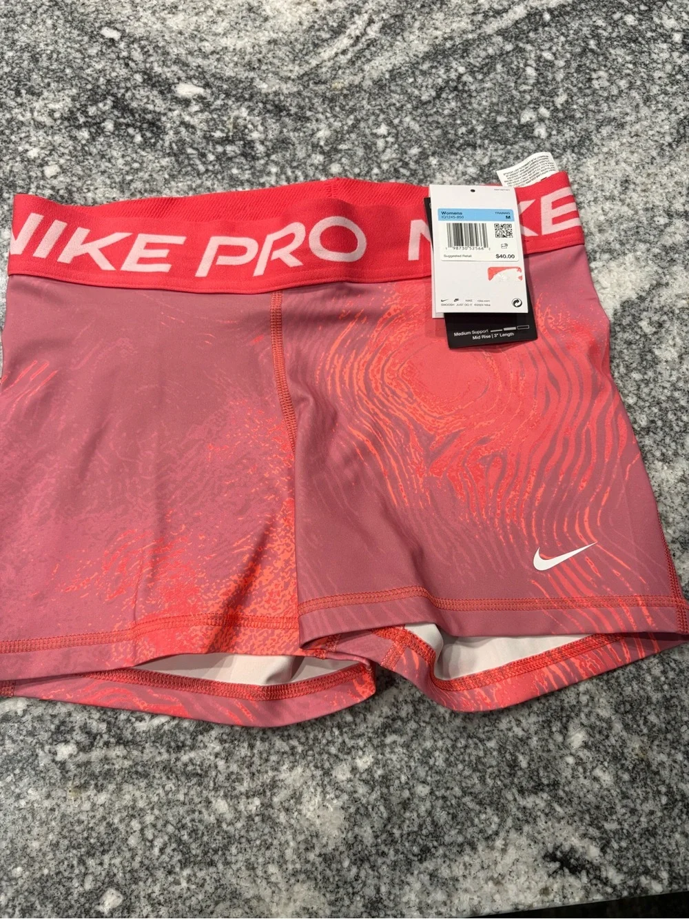Nike Pink/Coral Performance Compression Shorts